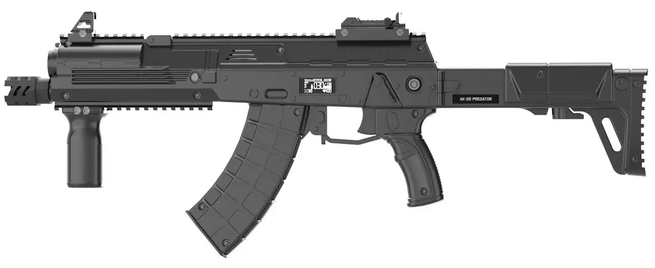 AK25 lasertag gun from the left side
