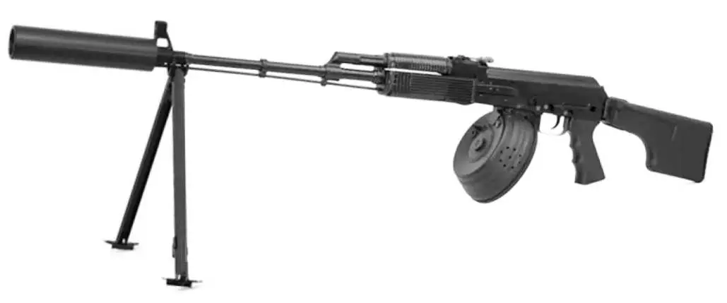 Kalashnikov machine gun laser tag side