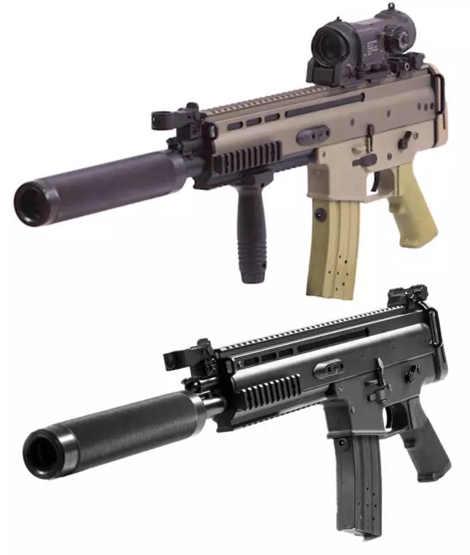 SCAR laser tag gun with foldered buttstock